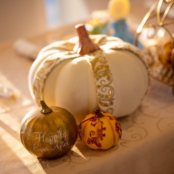 Decorative Mini Pumpkins Cinderella Wedding Set Of 5 - Picture 9 of 9